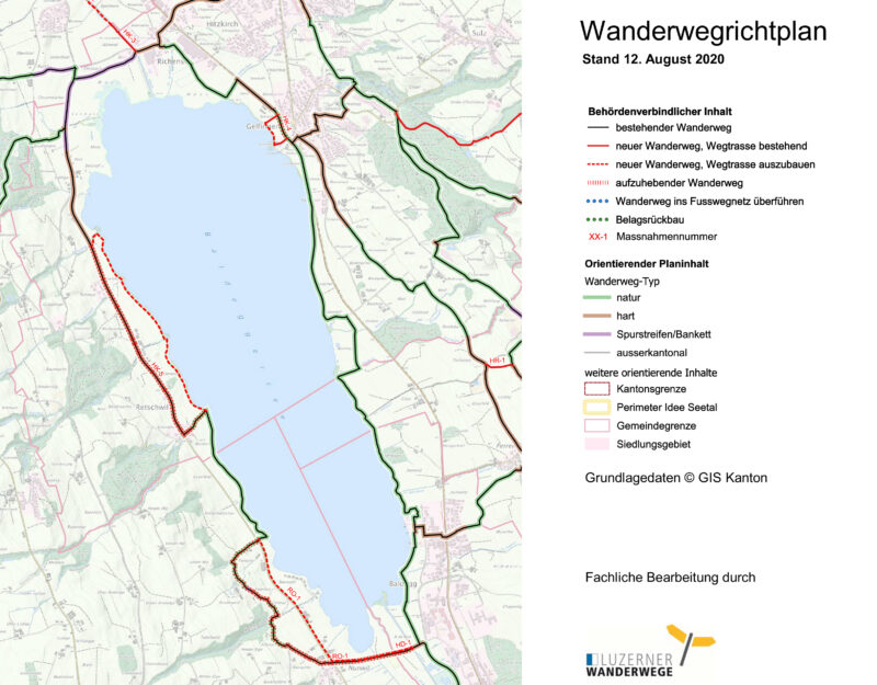 Wegführung Rundweg Baldeggersee
